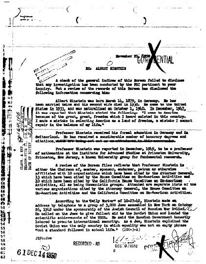 Einstein--fbi--bad association