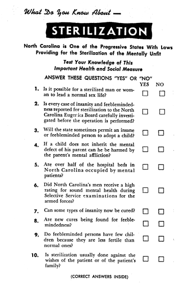 Sterilization pamphlet