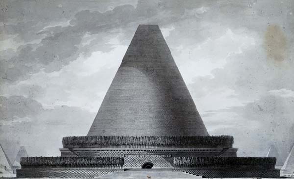 Cenotaphe round and pyrimadial