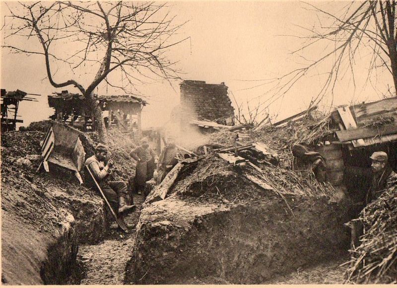 WWI photogravure--trench life 058