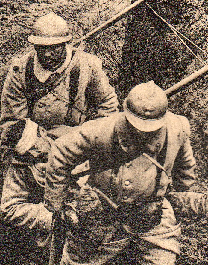 WWI photogravure--trench wounded det051