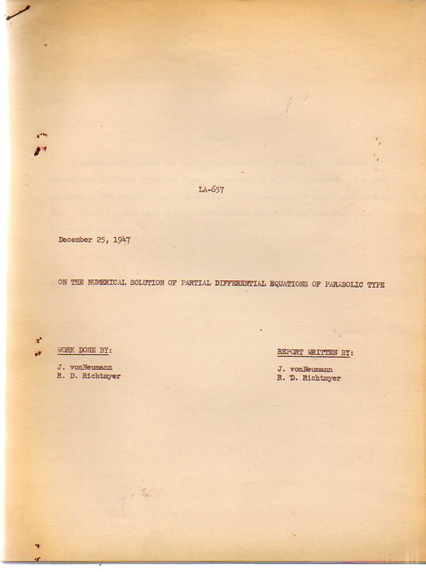 Von Neumann  PDE Parabloc264