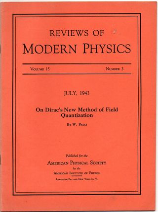 Pauli dirac field quant255