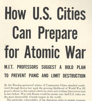 Atomic city plan war