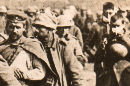 WWI--German prisoners--marching 331