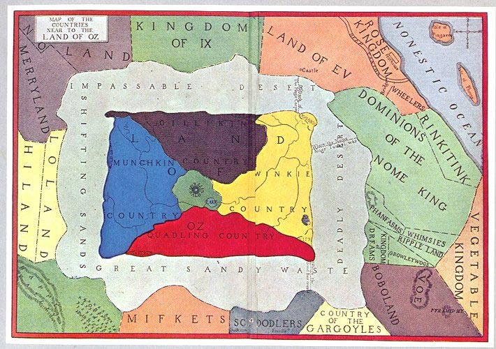 Maps of Imagination Z  Oz-and-surrounding-countrie