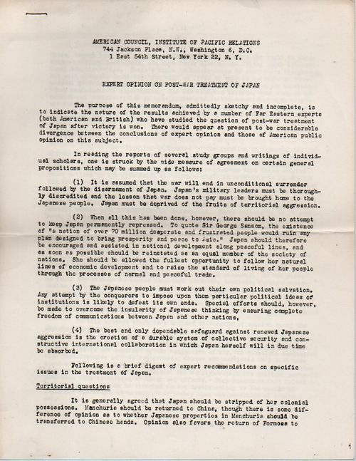 Japan Public Opinion treatment after891