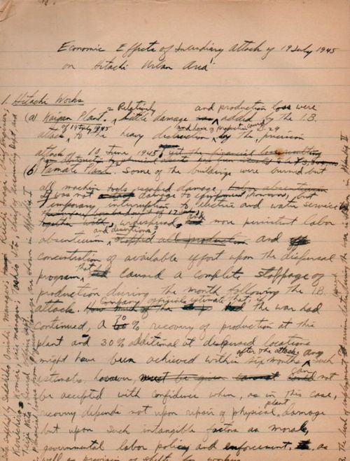 USSBS economic effects189 USSBS economic effects189