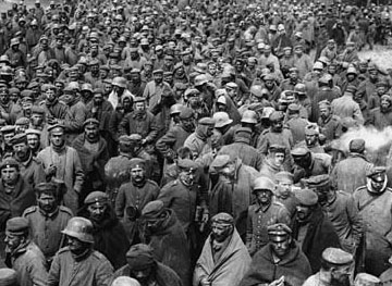 Wwi  german prisoners large group det