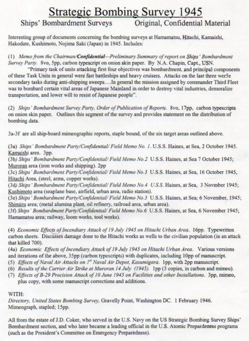 USSBS overview191 USSBS overview191