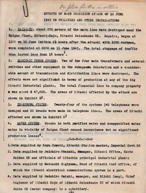 USSBS economic effects190