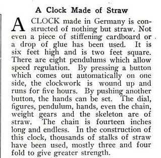 Clock straw text