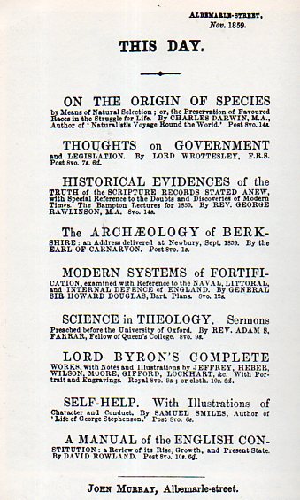 Darwin Origin announcement931