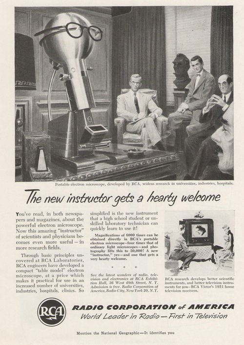 Robot--electron micrscope