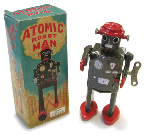 Atomic toy robot man