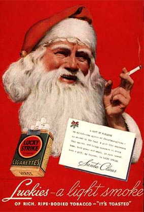 Christmas ads bad ciggies detail