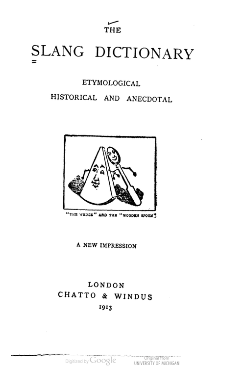 Dictionary slang