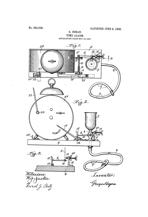 Patent--time alarm