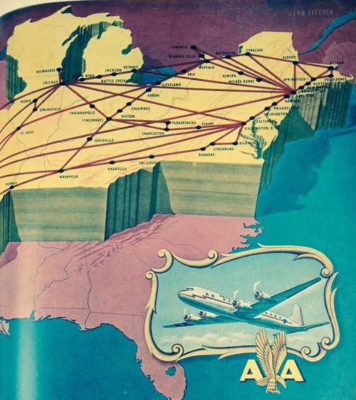 Map--air route, LIFE4mag