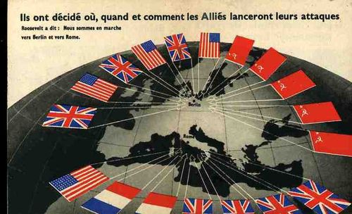 Nazi Propaganda Map in French Nazi Propaganda Map in French