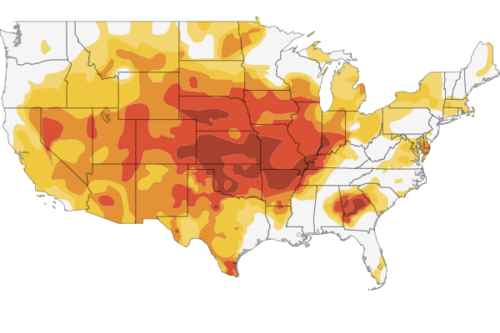 Data map interactive drough map