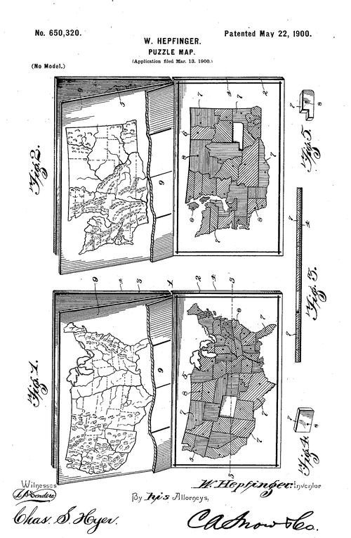 Map dissected puzzle