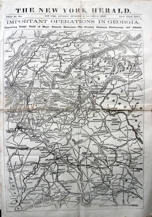 Civil War NY Herald Map