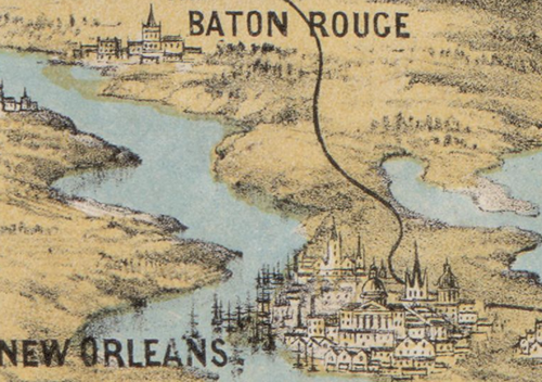 Maps--Civil war--Unusual Persp New Orleans