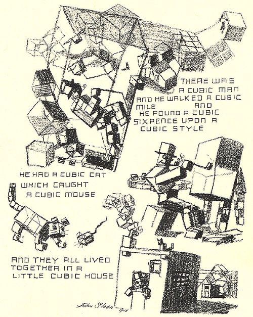 Cubist cartoon Cubist cartoon