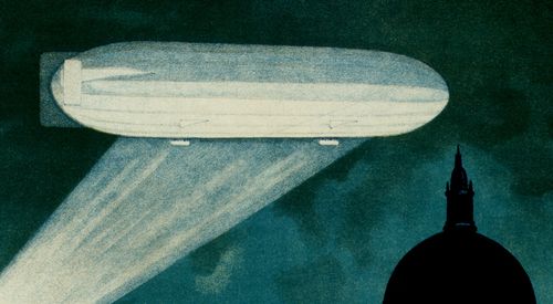 WWI Zep raid poster detail