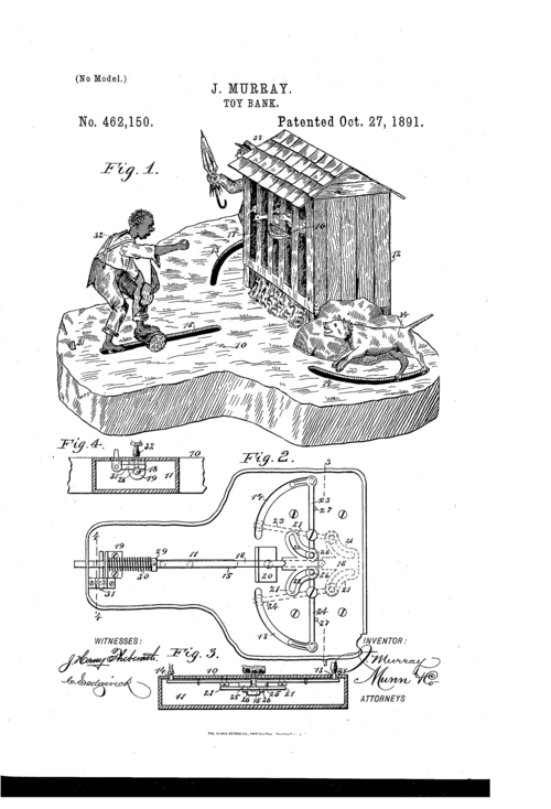 Negro patent chicken stealing bank