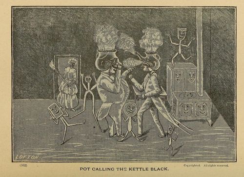 Blackboard mirror pot calling kettle Blackboard mirror pot calling kettle