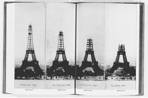 Eiffel tower under construction sequence
