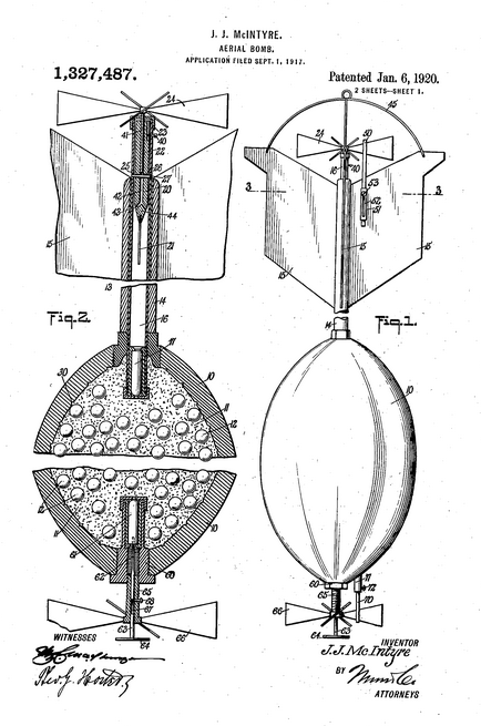 Patent balloon aerial bomb