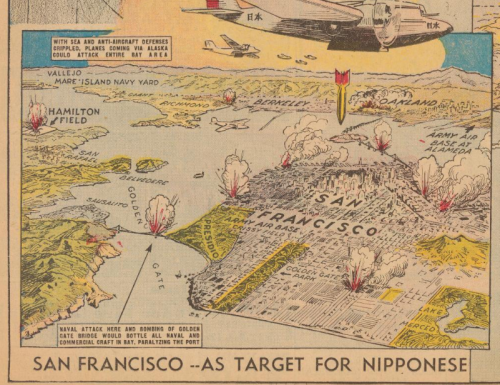 Maps Japan attacks San Fran