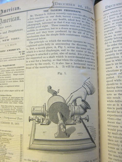 Edison 1877 phonograph