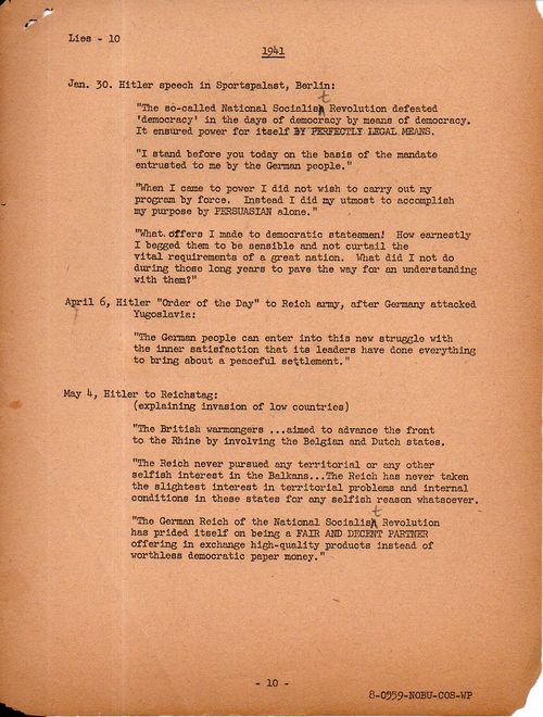 Hitler's lies 10162 Hitler's lies 10162