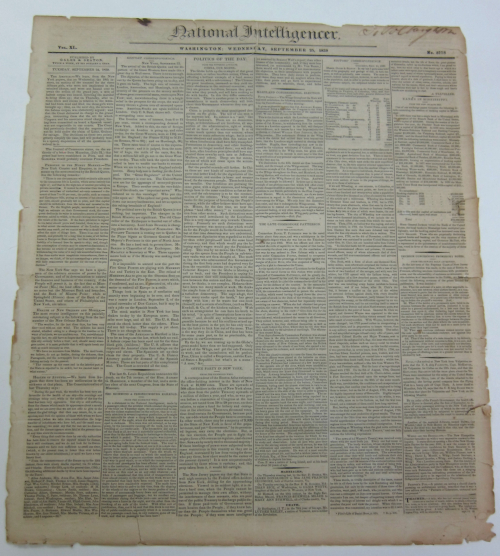 Daguerre Intelligencer 1839