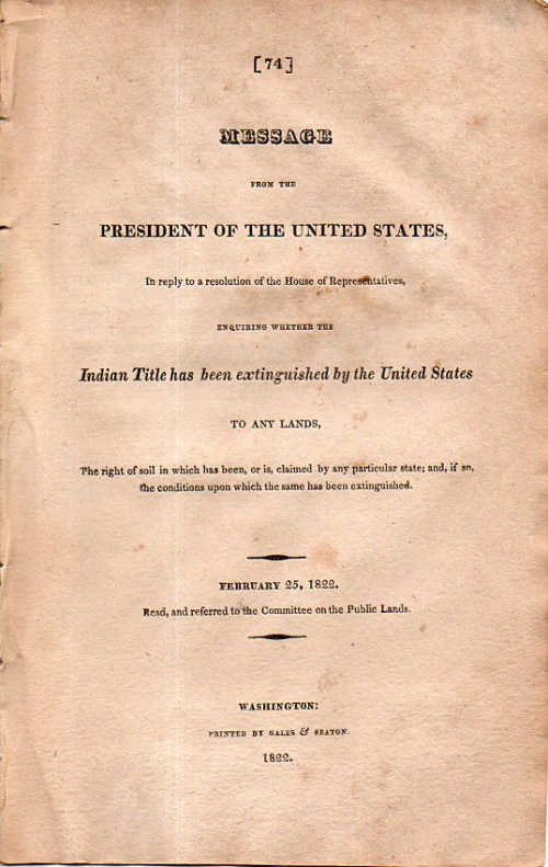 Indian title has been extinguished712