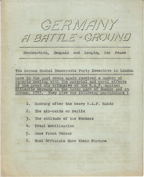 Germany a Battle Ground