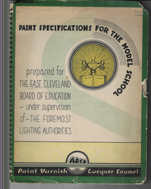 Paint specs cover Paint specs cover