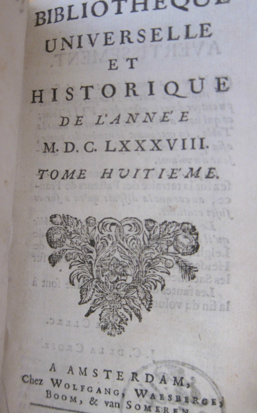 Bibliotheque vol 8 title page