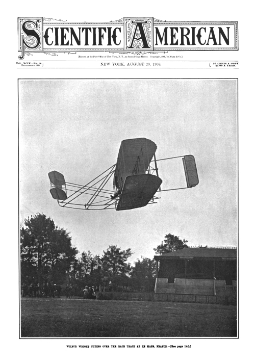 Wright flyer 1908 cover Sci Am