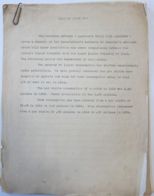 Americas drink bill _1_ Americas drink bill _1_