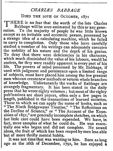 NATURE Babbage obit