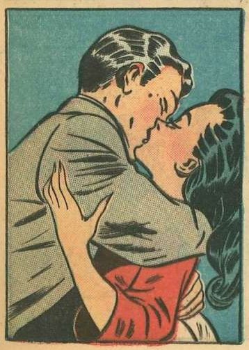 Kissing in teal Kissing in teal