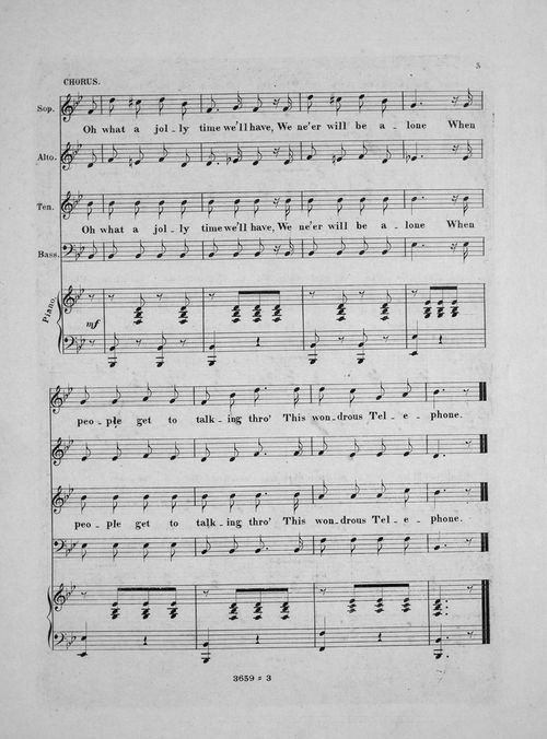 Telephone musiic text c