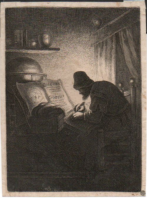 Etching man in study110