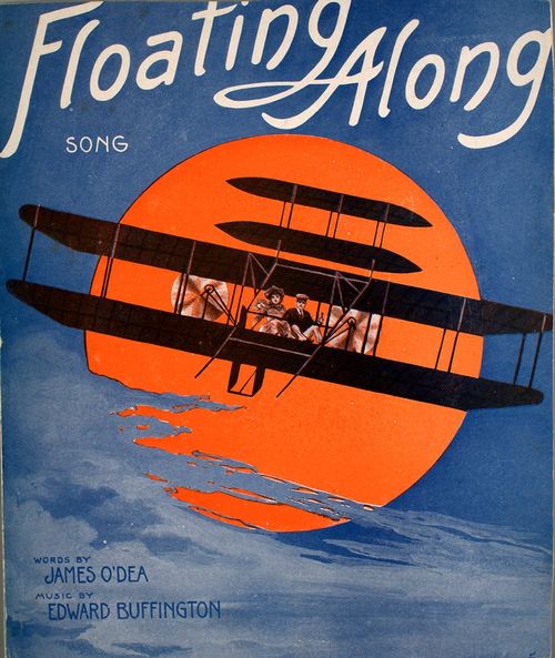 Aeroplane floating along