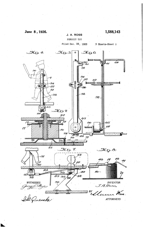 Negro Patent toy police pursuing Negro